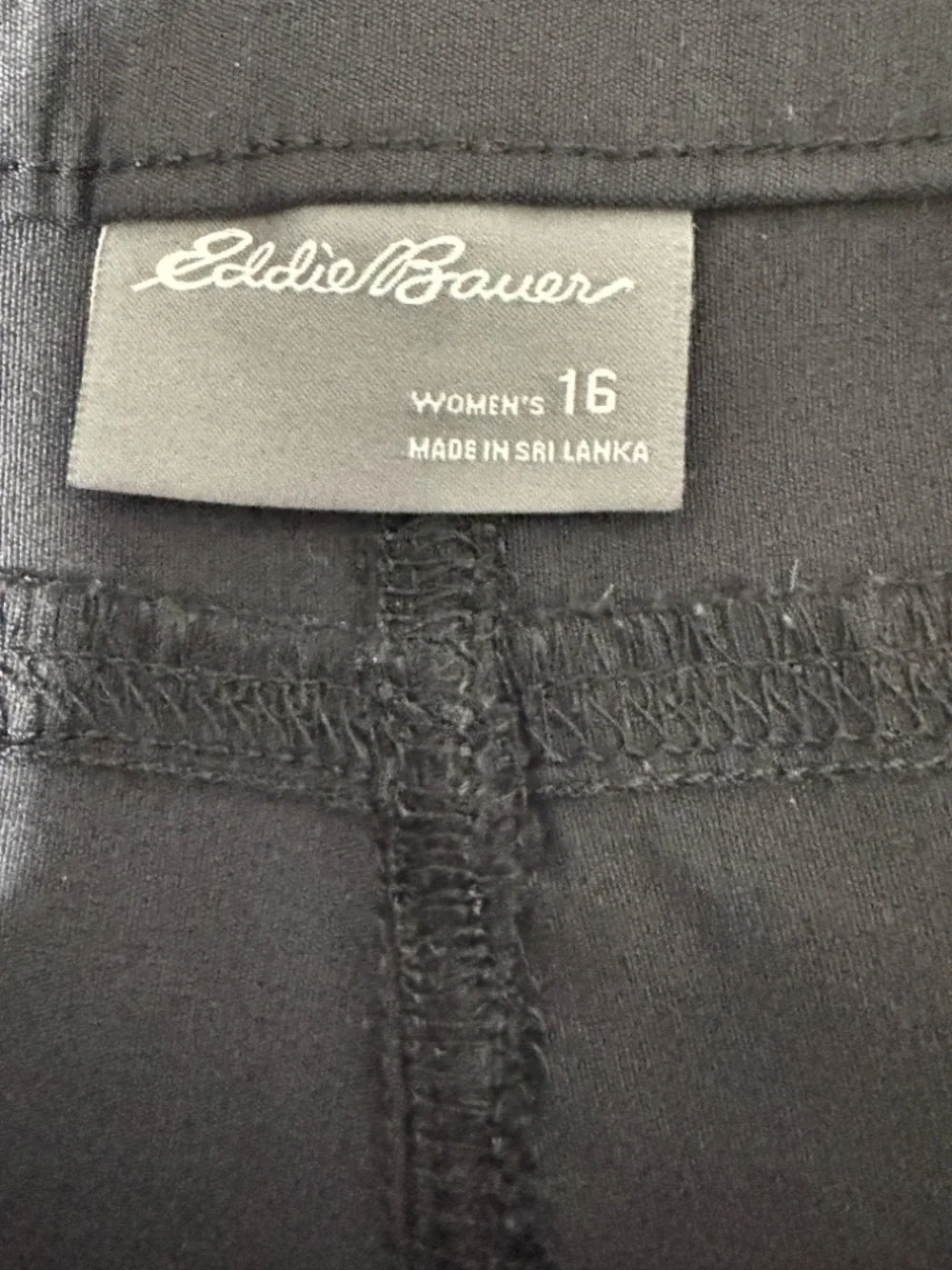 Eddie Bauer Trail Short Women's Plus Size 16 Black Stretch Active Travel Outdoor